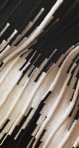 Vestido Ruche Blanco y Negro