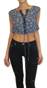 Top Broderie Anglaise Navy