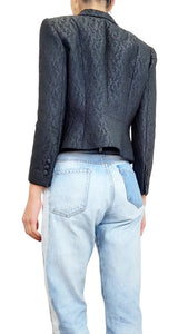 Blazer Jacquard Negro