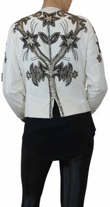 Blazer Blanco Bordados Estrellas