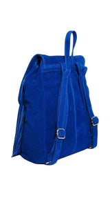 Mochila Gamuza Flecos Azul