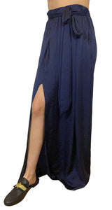 Falda Lazo Maxi Azul