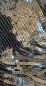 Falda Midi Lentejuelas Negra