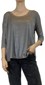 Polera Gris Strass