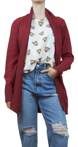 Cardigan Baby Alpaca Rojo