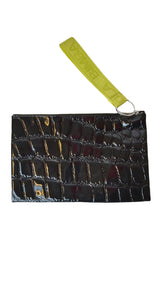 Clutch Reptil Negro Neón