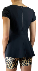 Blusa Negra Cuello Cuadrado