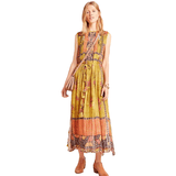 Citron Embroidered Maxi Dress