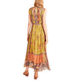 Citron Embroidered Maxi Dress