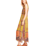 Citron Embroidered Maxi Dress