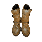 Leather Ginger Moto Boots