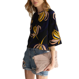 Blusa Flores Mostaza