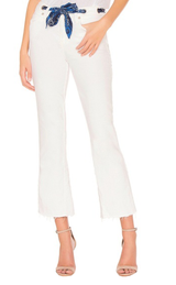 Crop Bootcut Jeans White