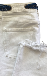 Crop Bootcut Jeans White