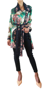 Chaqueta Estampado Flores Rosada