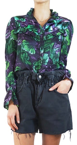 Blusa Estampado Verde y Morado