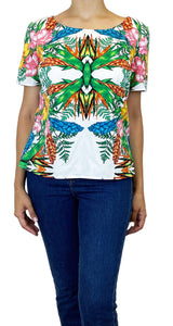 Polera Multicolor estampada