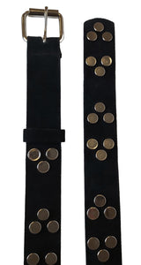 Cinturon Cuero Tachas Negro