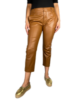 Pantalón Café Cuero Vegano