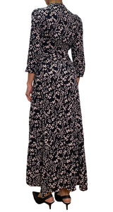 Vestido Negro Estampado