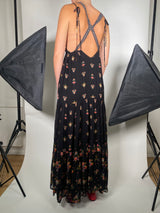 Vestido Negro Floreado