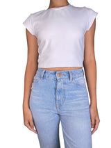 Polera Blanca Escote Espalda