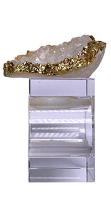 Set Servilleteros Blanco con Dorado