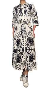 Vestido Blanco Estampado