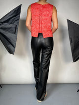 Polera Naranja Sin Mangas