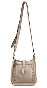 Bandolera Cuero Beige