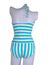 Traje De Baño Rayas Azul Y Blanco