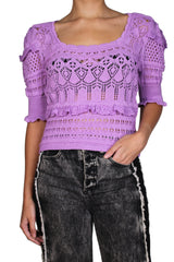 Sweater Tejido Violeta