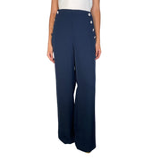 Pantalón Azul Abotonado