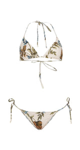 Bikini Beige Flores