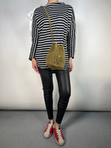 Bandolera Gamuza Verde Musgo