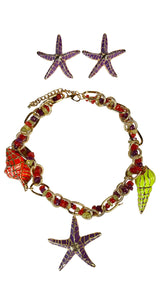 Set Collar Y Aros Ocean Colorfull