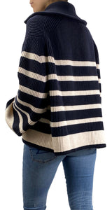 Sweater Zipper Rayas