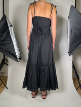 Vestido Negro Metallic Flashes