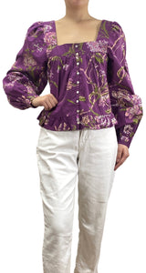 Blusa Morada Flores