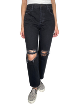 Jeans Negro Rasgado