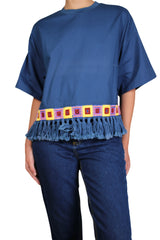 Blusa Flecos y Aplicaciones