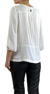 Blusa Encajes Blanca