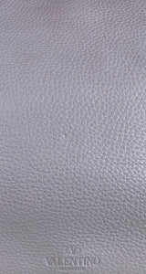 Cartera Rockstud Leather Grey