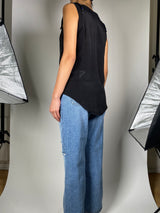 Blusa Negra Aplicaciones