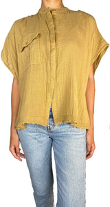 Blusa Manga Corta Beige