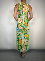 Vestido Flores Tajos