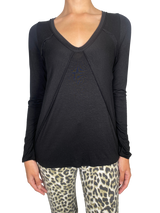 Polera Negra Manga Larga