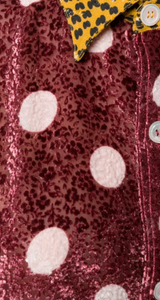 Blusa Polka Dot Print Burdeo