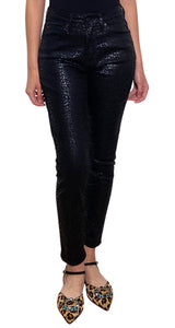 Jeans Leopardo Negro