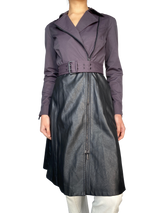 Abrigo Con Cuero Vegano